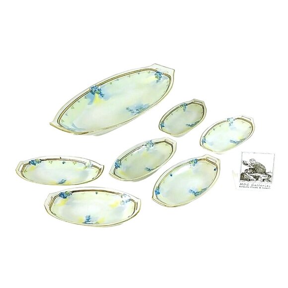 Vtg Nippon Sushi Condiment Platter With 6 Sauce Dishes Hand Painted Je-Oh China - Picture 4 of 11